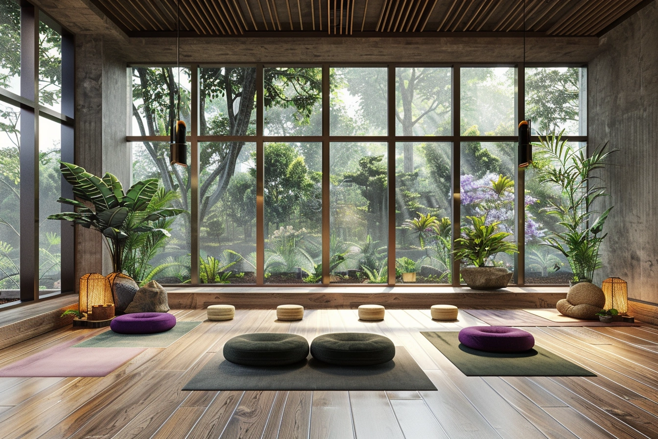 Студія йоги chelvindor з затишним інтер'єром та природними матеріалами